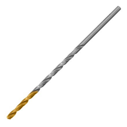 Сверло спиральное по металлу 3 х 100 мм, Р6М5, Golden Tip, удлиненное, 2шт. Denzel 718247 купить в Нефтеюганске