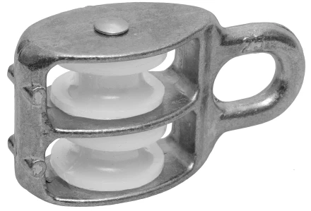 Блок ЗУБР двойной, оцинкованный, нейлоновый шкив, 6x20мм, 1 шт 4-304596-20 купить в Нефтеюганске