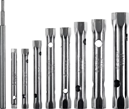 Набор ЗУБР &quot;МАСТЕР&quot;: Ключи торцовые, трубчатые двухсторонние, 6-22мм, с воротком, 9шт 27162-H9 купить в Нефтеюганске