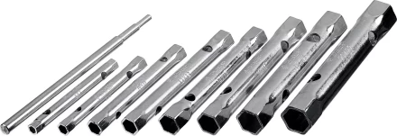 Набор ЗУБР &quot;МАСТЕР&quot;: Ключи торцовые, трубчатые двухсторонние, 6-22мм, с воротком, 9шт 27162-H9 купить в Нефтеюганске