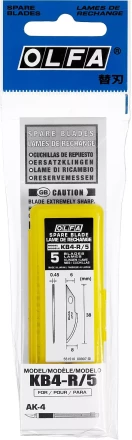 Лезвия OLFA закругленные для ножа AK-4, 6(8)х38х0,45мм, 5шт OL-KB4-R/5 купить в Нефтеюганске