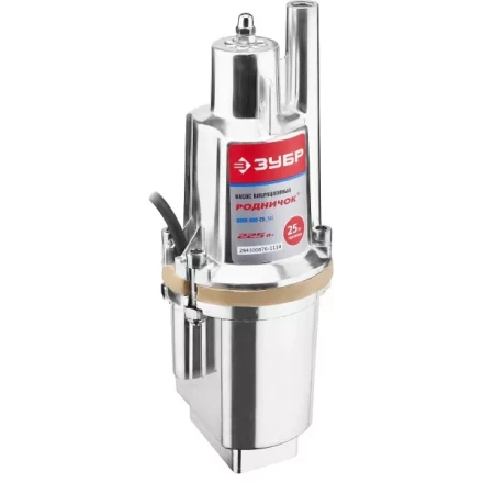 Насос ЗУБР &quot;Родничок&quot; вибрационный, погружной, для чистой воды, 18 л/мин, напор 60м, шнур 25м, 225Вт ЗНВП-300-25_М2_Х купить в Нефтеюганске