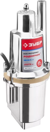 Насос ЗУБР &quot;Родничок&quot; вибрационный, погружной, для чистой воды, 18 л/мин, напор 60м, шнур 25м, 225Вт ЗНВП-300-25_М2_Х купить в Нефтеюганске