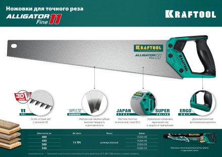 Ножовка для точного реза Alligator Fine 11 15203-45 купить в Нефтеюганске