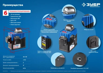 Нивелиры лазерные Крест-3D 360 3 перпендикулярные плоскости серия ПРОФЕССИОНАЛ купить в Нефтеюганске