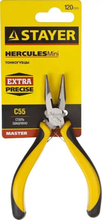 Тонкогубцы STAYER "MASTER" "HERCULES" "MINI", 120мм 2218-2_z03 купить в Нефтеюганске