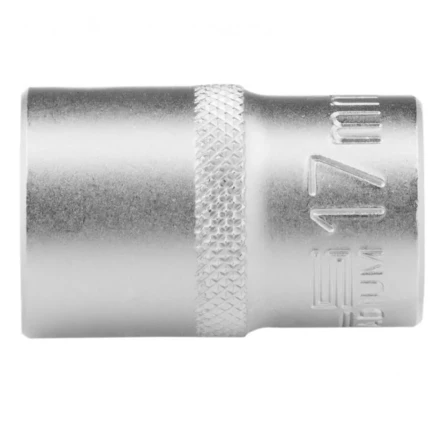 Головка торцевая 17 мм двенадцатигранная CrV под квадрат 1/2 хромированная Stels 13662 купить в Нефтеюганске