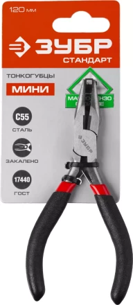 Тонкогубцы ЗУБР &quot;СТАНДАРТ&quot;, 120мм 22169-3 купить в Нефтеюганске