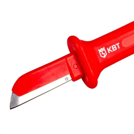 Нож монтерский диэлектрический КВТ НМИ-15 с частично изолированным прямым лезвием (86567) купить в Нефтеюганске