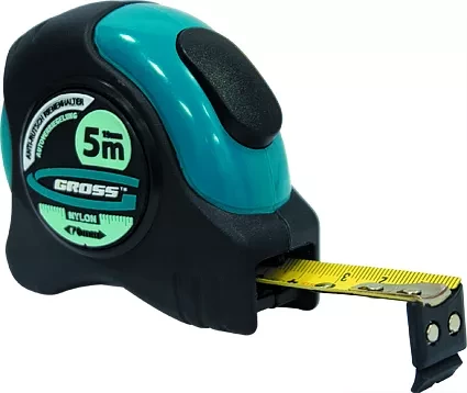 Рулетка &quot;Schlagfest&quot; 3 м x 19 мм магн. обрез зацеп двухст. шкала нейлон покр. автоматич  GROSS 31111 купить в Нефтеюганске