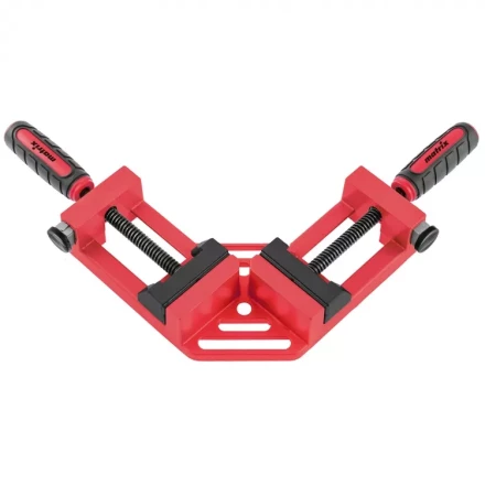 Струбцина угловая быстрозажимная 65/65 мм двухкомпонентные обрезиненные рукоятки Matrix 20322 купить в Нефтеюганске