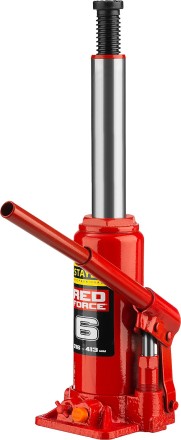 Домкрат гидравлический бутылочный &quot;RED FORCE&quot;, 6т, 216-413 мм, STAYER 43160-6 43160-6_z01 купить в Нефтеюганске