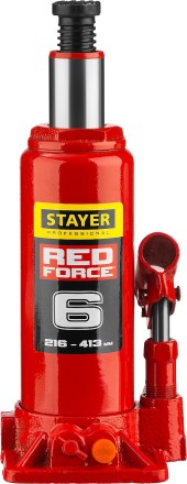 Домкрат гидравлический бутылочный &quot;RED FORCE&quot;, 6т, 216-413 мм, STAYER 43160-6 43160-6_z01 купить в Нефтеюганске