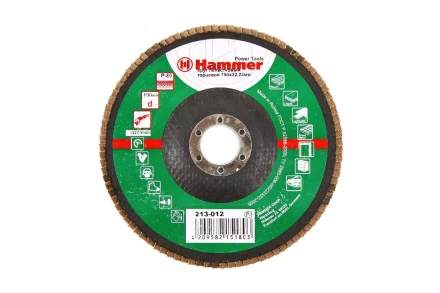 Круг Лепестковый Торцевой (КЛТ) HAMMER КЛТ 1 Ф150х22 Р80 213-012 купить в Нефтеюганске