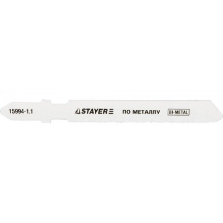Полотна STAYER &quot;PROFI&quot;, T118GF, для эл/лобзика, Bi-Metall, по металлу (0,5-1,5мм), EU-хвост., шаг 1,1мм, 50мм, 2шт 15994-1.1_z01 купить в Нефтеюганске