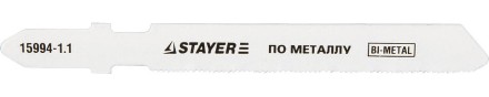 Полотна STAYER &quot;PROFI&quot;, T118GF, для эл/лобзика, Bi-Metall, по металлу (0,5-1,5мм), EU-хвост., шаг 1,1мм, 50мм, 2шт 15994-1.1_z01 купить в Нефтеюганске