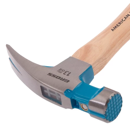 Молоток-гвоздодер GROSS 10413, 380 г, угол 75, магнит, обрезиненная рукоятка American Hickory купить в Нефтеюганске