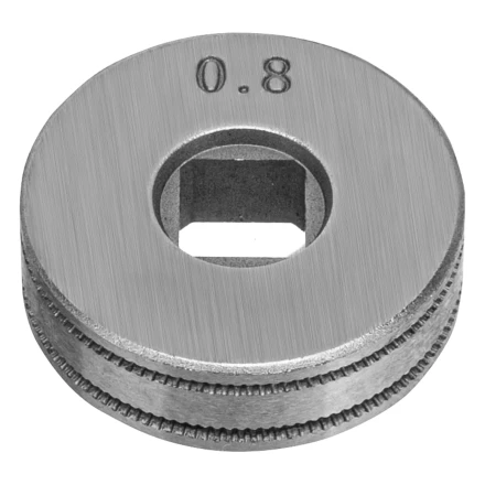 Подающий ролик, U профиль зубчатый под флюсовую проволоку 0,8-1мм посадка квадрат, 2 шт Denzel 93653 купить в Нефтеюганске