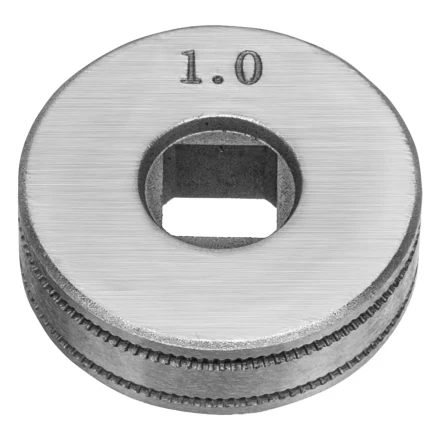 Подающий ролик, U профиль зубчатый под флюсовую проволоку 0,8-1мм посадка квадрат, 2 шт Denzel 93653 купить в Нефтеюганске