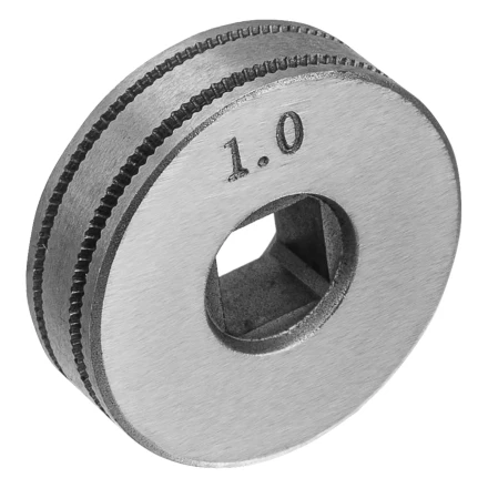 Подающий ролик, U профиль зубчатый под флюсовую проволоку 0,8-1мм посадка квадрат, 2 шт Denzel 93653 купить в Нефтеюганске