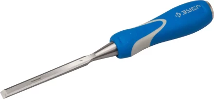 Стамеска ЗУБР &quot;ЭКСПЕРТ&quot; с ударопрочной двухкомпонетной ручкой и стальным затыльником для ударных работ, 10мм 18097-10 купить в Нефтеюганске