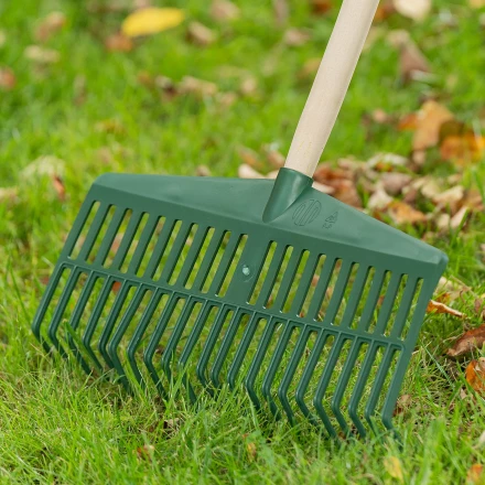 Грабли веерные пластиковые Сибртех, 420 мм, 22 плоских зуба, без черенка, Россия, 617055 купить в Нефтеюганске