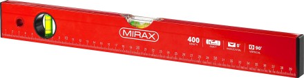 Уровень коробчатый MIRAX, 2 ампулы, крашеный, 400мм 34602-040_z02 купить в Нефтеюганске
