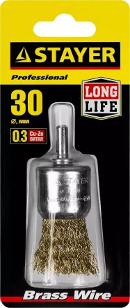 STAYER &quot;PROFESSIONAL&quot;. Щетка кистевая для дрели, витая стальная проволока 0,3мм, 30мм 35113-30 купить в Нефтеюганске