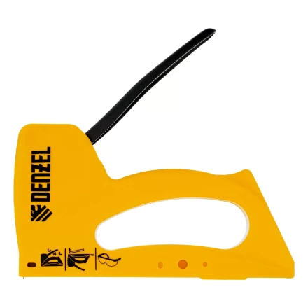 Степлер пластиковый, скобы в комплекте, тип 53, 6-10 мм Denzel 40221 купить в Нефтеюганске