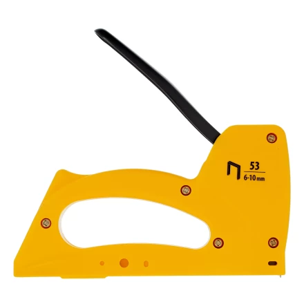 Степлер пластиковый, скобы в комплекте, тип 53, 6-10 мм Denzel 40221 купить в Нефтеюганске