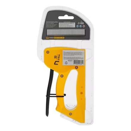 Степлер пластиковый, скобы в комплекте, тип 53, 6-10 мм Denzel 40221 купить в Нефтеюганске