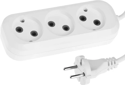 Удлинитель СИБИН электрический, ПВС сечение 0,75кв мм, 3 гнезда, макс мощн 1300Вт, 5м 55031-5 купить в Нефтеюганске