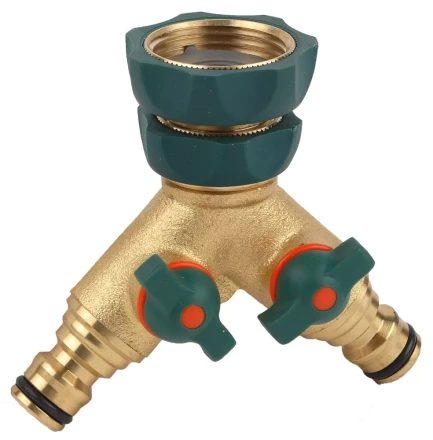 Распределитель RACO &quot;Profi-Plus&quot; двухканальный, латунный с покрытием TPR, 3/4&quot; х 1&quot; 4244-55133B купить в Нефтеюганске