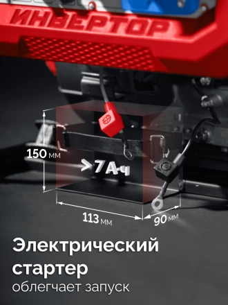 ЗУБР 5500 Вт, инверторный генератор с электростартером и розеткой АВР (СБИ-5500ЕА) купить в Нефтеюганске