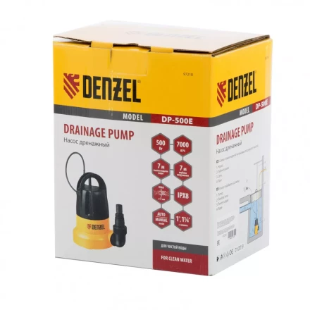 Дренажный насос Denzel DP500E 97218 купить в Нефтеюганске