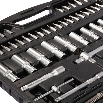 Набор автоинструмента КВТ НАИ-09/150 1/2&quot;, 1/4&quot;, 3/8&quot;, 150 предметов (92315) купить в Нефтеюганске