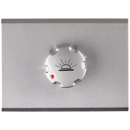 Диммер СВЕТОЗАР &quot;ЭФФЕКТ&quot; без вставки и рамки, цвет светло-серый металлик, 60-500Вт SV-54442-SM купить в Нефтеюганске