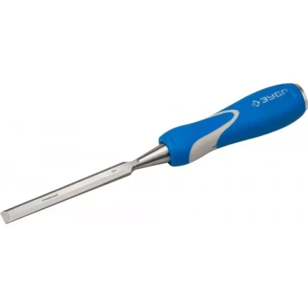 Стамеска ЗУБР &quot;ЭКСПЕРТ&quot; с ударопрочной двухкомпонетной ручкой и стальным затыльником для ударных работ, 12мм 18097-12 купить в Нефтеюганске