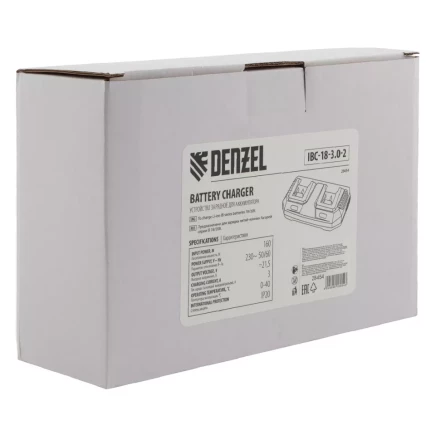 Устройство зарядное для аккумуляторов Denzel IBC-18-3.0-2, Li-Ion, 18В, 3.0 А, для двух батарей 28454 купить в Нефтеюганске