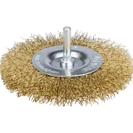 STAYER &quot;PROFESSIONAL&quot;. Щетка дисковая для дрели, витая латунированная стальная проволока 0,3мм, 100мм 35114-100_z01 купить в Нефтеюганске