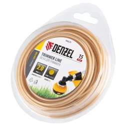 Леска для триммера армированная алюминием круглая, 2,0мм х 15м, блистер ALUFLEX Denzel 96829