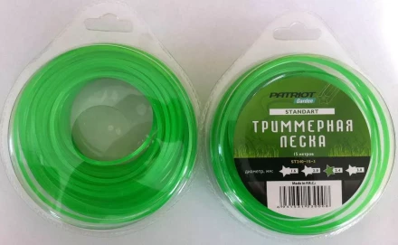 Леска &quot;Звезда&quot;, 2.4мм, зелёная, 15 метров Patriot Garden купить в Нефтеюганске