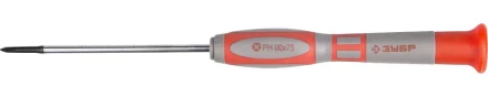 Отвертка ЗУБР &quot;МАСТЕР&quot; для точных работ, Cr-V, PH №00х75мм 25632-00-075 купить в Нефтеюганске