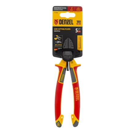 Бокорезы, диэлектрические рукоятки Denzel 17789, до 1000 В, трехкомпонентные рукоятки, 180 мм купить в Нефтеюганске