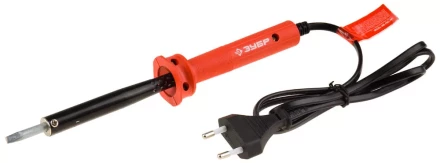 Электропаяльник ЗУБР &quot;МАСТЕР&quot; с пластиковой рукояткой и долговечным жалом, форма клин, 60Вт 55400-60 купить в Нефтеюганске