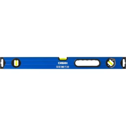 Уровень СИБИН коробчатый усиленный, утолщенный профиль, 2 фрезерованные поверхности, 3 противоударных ампулы (1 поворотная на 360 град), с ручками, 6 34609-060 купить в Нефтеюганске