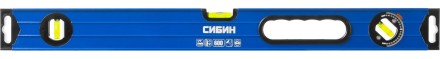 Уровень СИБИН коробчатый усиленный, утолщенный профиль, 2 фрезерованные поверхности, 3 противоударных ампулы (1 поворотная на 360 град), с ручками, 6 34609-060 купить в Нефтеюганске