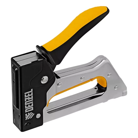 Степлер металлический, скобы в комплекте, 2К рукоятка, тип 53, 6-10 мм Denzel 40222 купить в Нефтеюганске