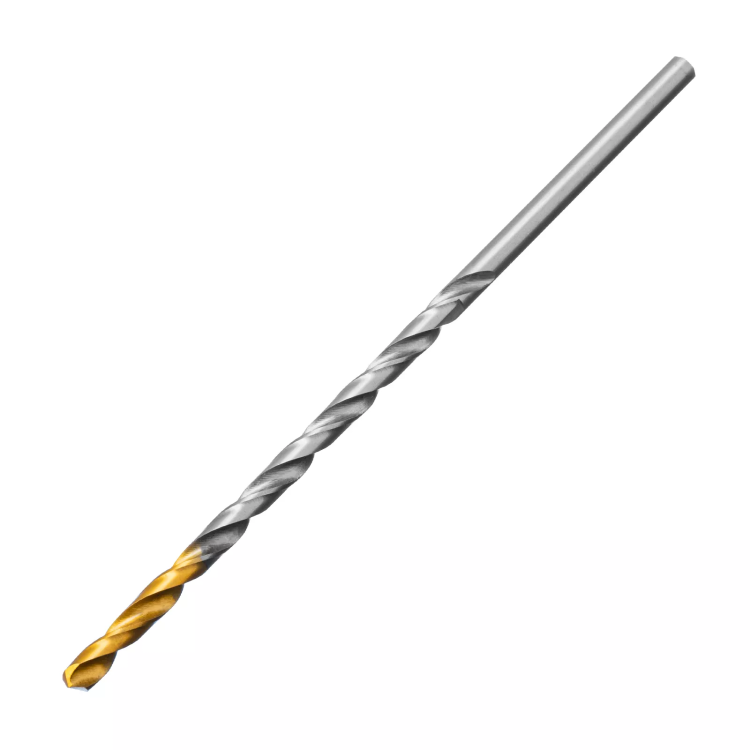 Сверло спиральное по металлу 4 х 119 мм, Р6М5, Golden Tip, удлиненное Denzel 718250 купить в Нефтеюганске