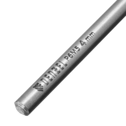 Сверло спиральное по металлу 4 х 119 мм, Р6М5, Golden Tip, удлиненное Denzel 718250 купить в Нефтеюганске